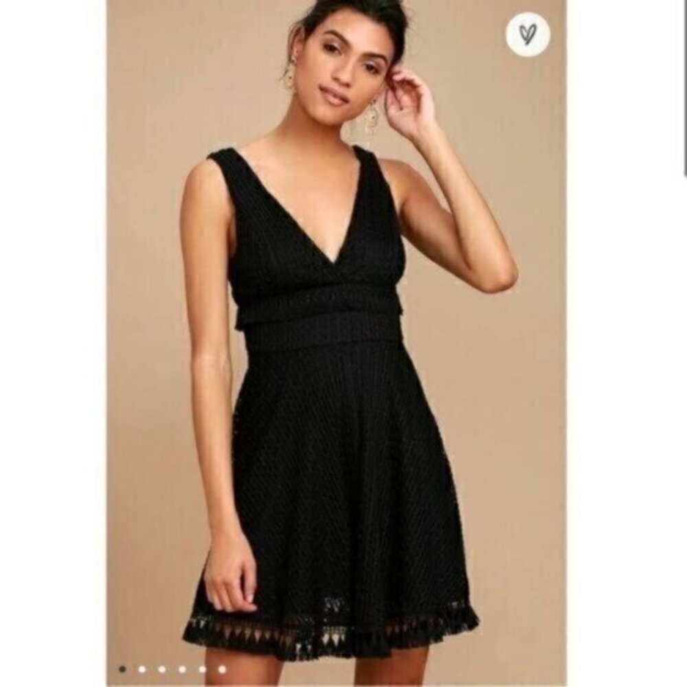 Ali & Jay Kiss Me in the Candlelight Black Lace Dress Fit & Flare